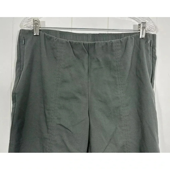 J. Jill Essential Cotton Stretch Green Pants Size 15 Petite - Picture 2 of 9
